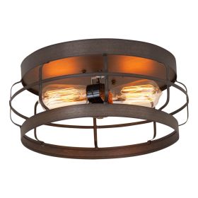 11-Inch Round Strap Flush Mount Ceiling Light