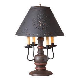 Cedar Creek Wood Table Lamp in Americana Espresso with Textured Metal Shade