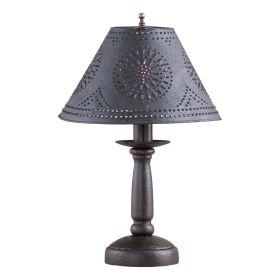 Butcher's Lamp in Americana Black with Textured Metal Shade