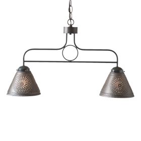 Medium Franklin Island Light with Chisel Design in Kettle Black