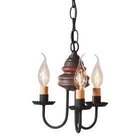 3-Arm Bellview Wood Chandelier in Americana Espresso