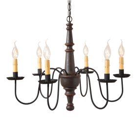 6-Arm Harrison Wood Chandelier in Americana Espresso