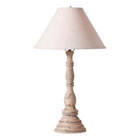 Davenport Wood Table Lamp in Hartford Buttermilk with Fabric Linen Shade
