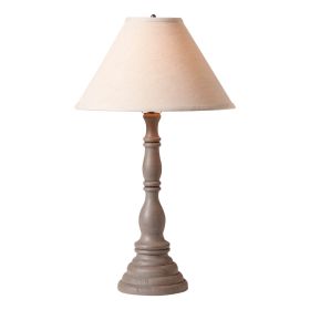 Devenport Wood Table Lamp in Earl Gray with Fabric Linen Shade