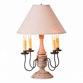 Jamestown Wood Table Lamp in Hartford Buttermilk with Fabric Linen Shade