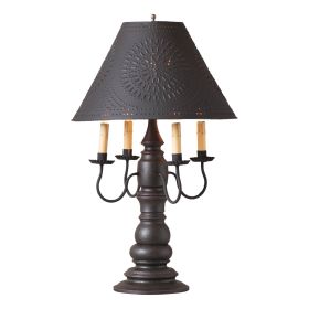 Bradford Lamp in Americana Black with Textured Metal Shade