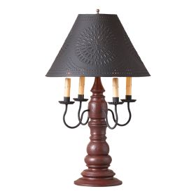 Bradford Lamp in Americana Red with Textured Metal Shade