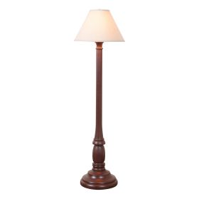 Brinton House Floor Lamp in Rustic Red with Linen Fabric Shade