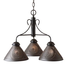 3-Arm Barrington Chandelier in Black