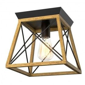 Farmhouse Vintage Ceiling Lights with E26 Blub Socket for Hallway Dining Room - Color: Golden