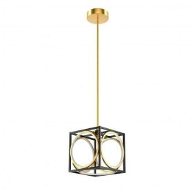 Modern LED Pendant Light with 42 Inches Adjustable Suspender-Golden - Color: Golden