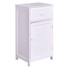 Single Door Bathroom Cabinet with Adjustable Shelf and Drawer
