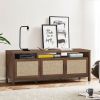 Universal TV Stand Entertainment Media Center for TV's up to 65 Inch-Walnut