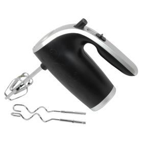 5-Speed 150-Watt Hand Mixer Black w/ Silver Accents