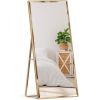 Gold Large Full Length Leaning Wall or Hanging Mirror