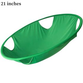 1pc 21in/26in Laundry Hamper Basket Foldable Hamper Oval Tub Green Cloth Storage Baskets Home Dryer Helper Clothes Carrier Organizer - Green - 21 Inch