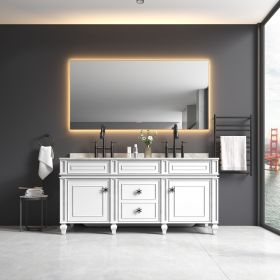 60x 36Inch LED Mirror Bathroom Vanity Mirror with Back Light, Wall Mount Anti-Fog Memory Large Adjustable Vanity Mirror - as Pic