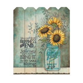 "All Along" By Artisan Tonya Crawford, Printed on Wooden Picket Fence Wall Art - as Pic