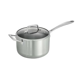 Tri-Ply Clad 4 Qt Covered Stainless Steel Sauce Pan - Tramontina