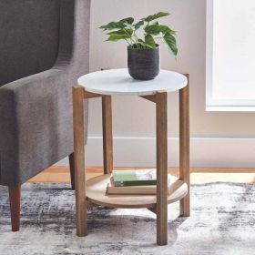 Round Marble End Table - Round