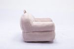 Kid's Bean Bag Chair Velvet Fabric Memory Sponge Stuffed Bean Bag Chair For Children,Pink - as Pic