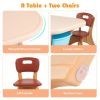 Kids Activity Table and Chair Set Play Furniture with Storage - coffee
