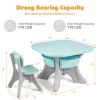 Kids Activity Table and Chair Set Play Furniture with Storage - Blue