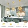 Modern LED Pendant Light with 42 Inches Adjustable Suspender-Golden - Color: Golden