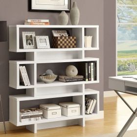 White Modern Bookcase Bookshelf for Living Room Office or Bedroom