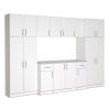 White Wall Cabinet with 2 Doors and Adjustable Shelf