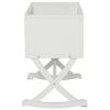 Solid Wood Rocking Baby Glider Cradle with Crib Mattress in White Finish