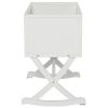 Solid Wood Rocking Baby Glider Cradle with Crib Mattress in White Finish