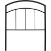 Twin size Transitional Headboard in Textured Black Metal Finish